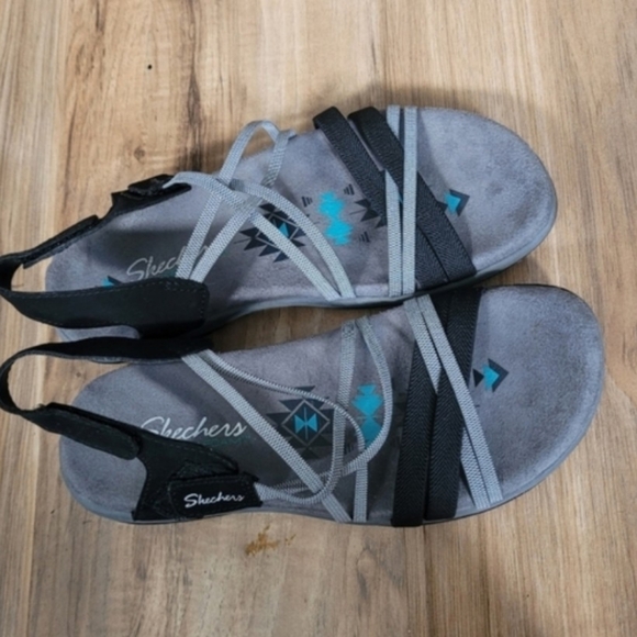 SKechers Memory Foam Sandals Womens Size 7 - Picture 2 of 7